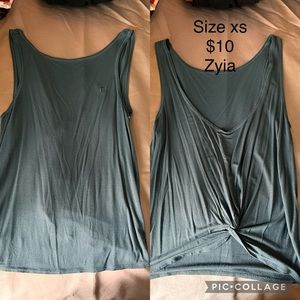 Zyia blue open back tank